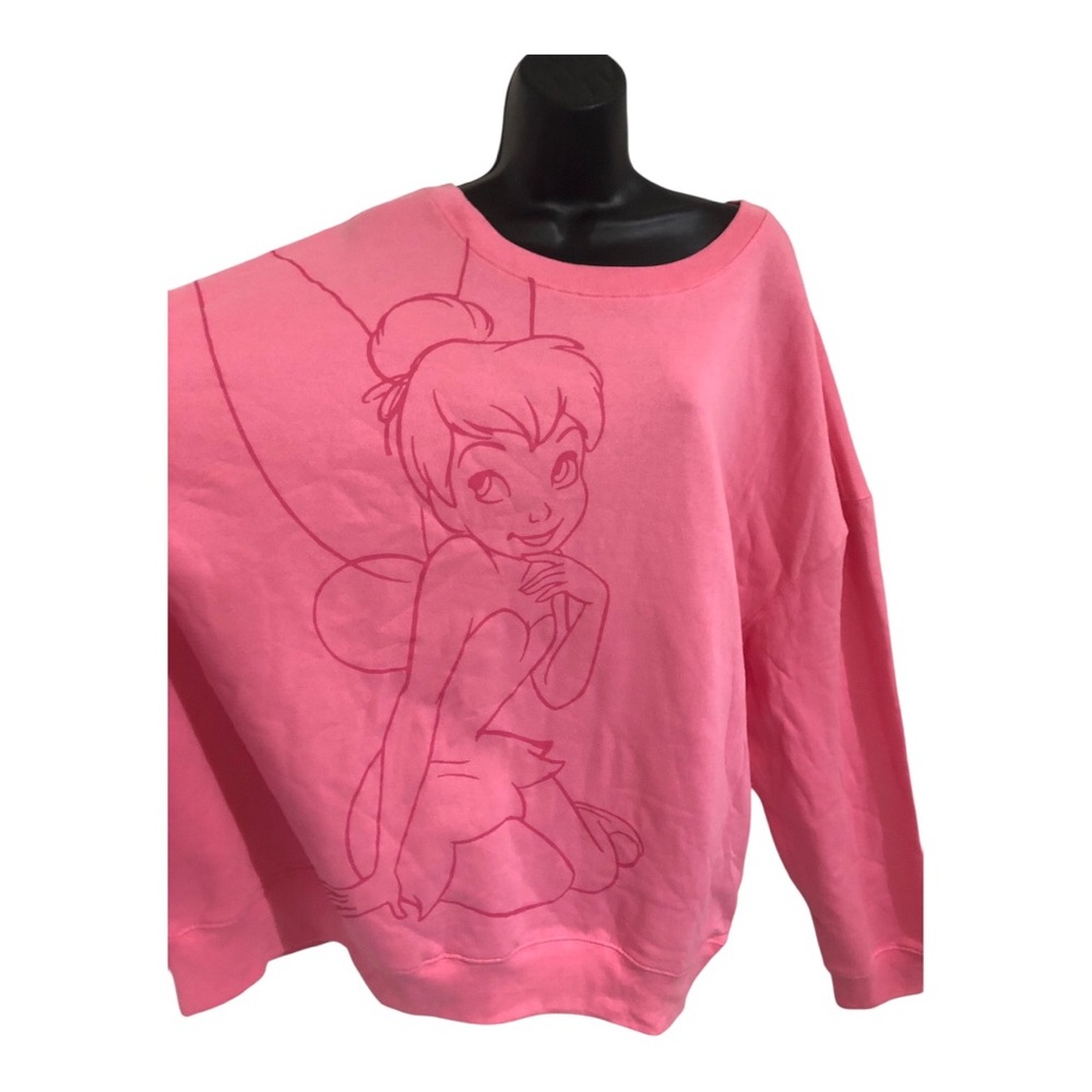Disney Tinkerbell fairy princess Pink relaxed fit slouchy sweatshirt size 3X new